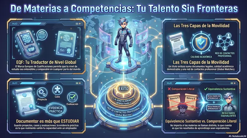 Infograma del artículo — Competencias globales: por qué la equivalencia moderna mira resultado…