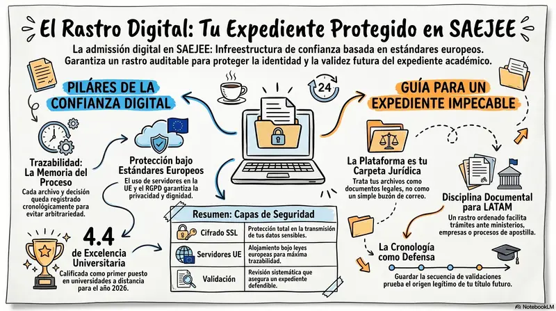 Infograma del artículo — Trazabilidad documental: el rastro digital que protege la admisión