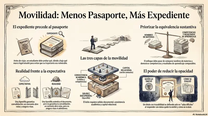 Infograma del artículo — Movilidad internacional con trazabilidad jurídica: viajar con papeles…