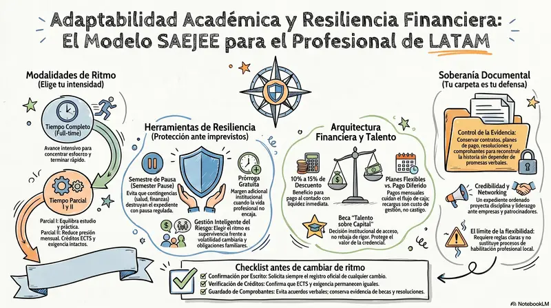 Infograma del artículo — Flexibilidad que no rompe el rigor: cómo adaptar el estudio sin perde…