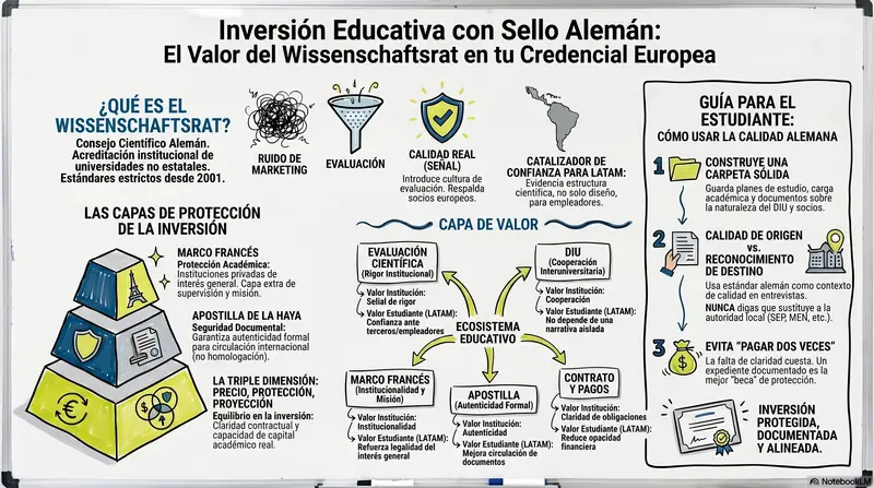 Infograma del artículo — Wissenschaftsrat: por qué el estándar científico alemán importa cuand…