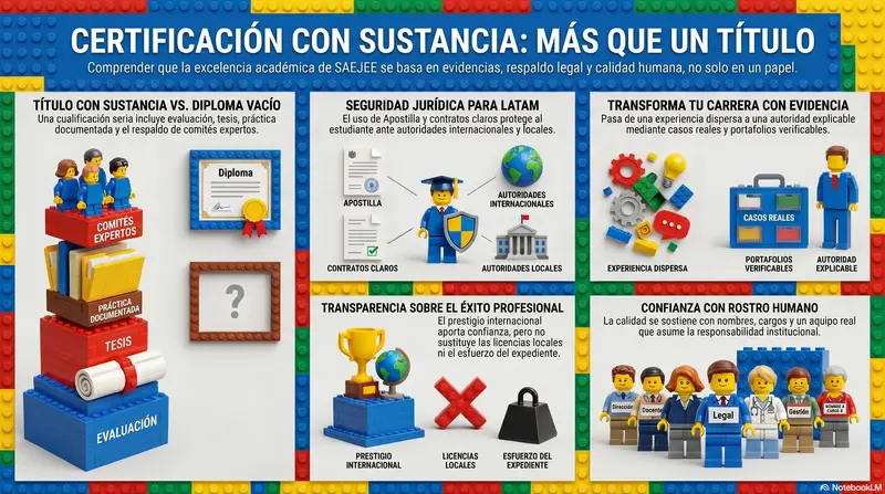 Infograma del artículo — Certificación de excelencia: cuando el título tiene sustancia y rostr…