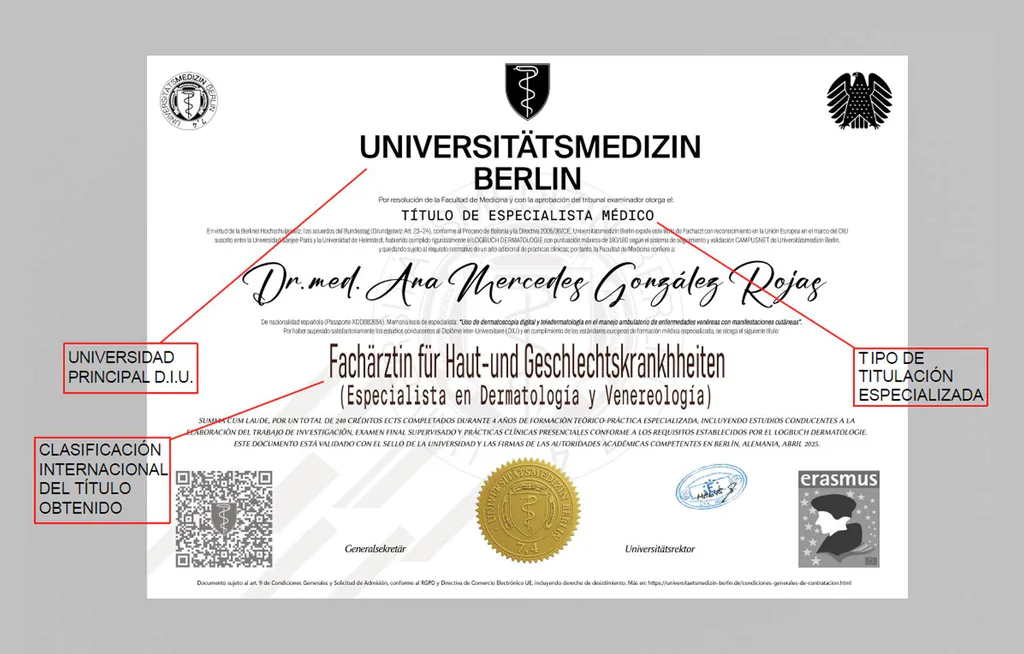 Exemple commenté du diplôme DIU en dermatologie et vénérologie